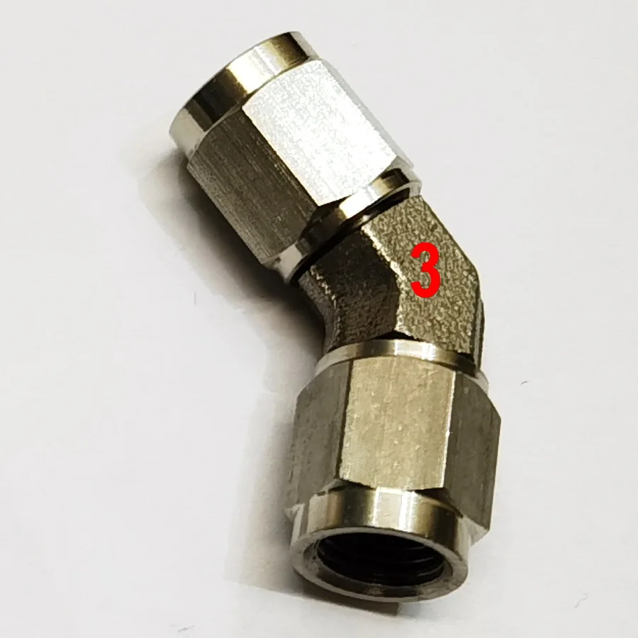 AN3 45 90 Degree Stainless Steel Forged Swivel Female Adapter Fitting to AN3 Braided PTFE Hose parts adapter
