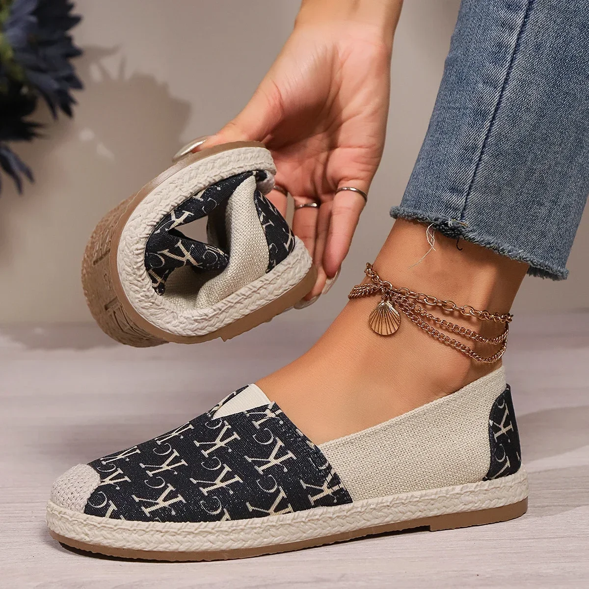 2025 ربيع المرأة اليدوية الدانتيل الشقق القماش الأ...