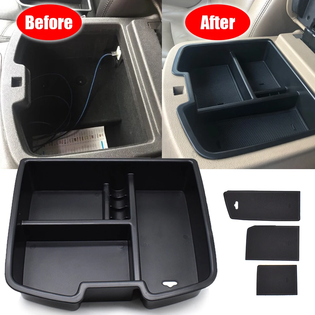 Mittelkonsolen-Organizer, Armlehnen-Aufbewahrungsbox für Chevrolet Chevy Yukon Avalanche Tahoe Silverado Suburban 1500 2500 GMC Sierra – Detail 1