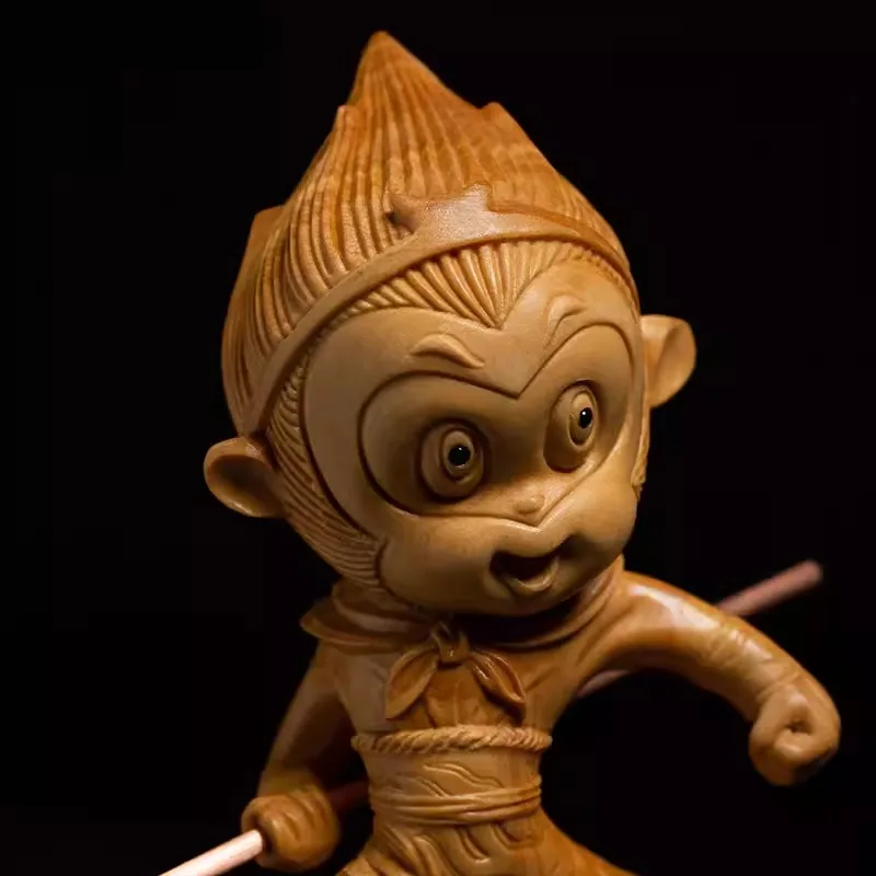 Huangyang wood creative solid wood living room decoration crafts, fighting against Buddha, Qi Tian, Da Sheng,  Sun Wukong