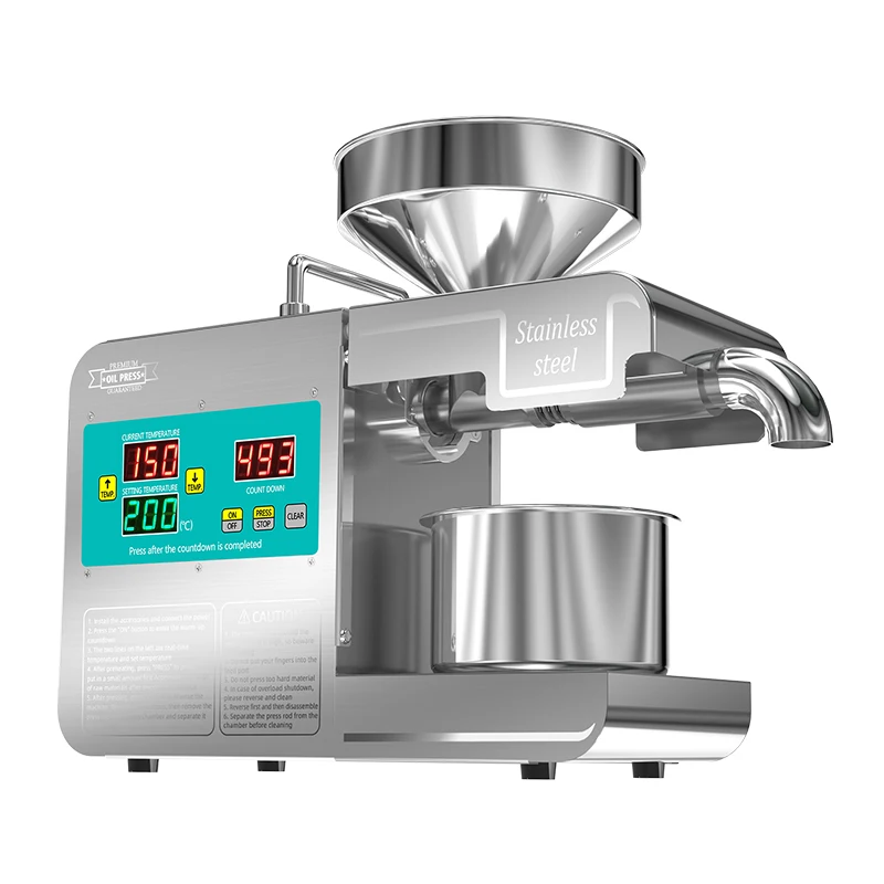 SUNZ  Stainless steel  Household   Commercial Oil Press machine ,  Cold press  Linseed oil extrator  presser 3