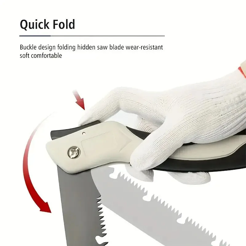 1pc Folding Saw Long Blade Pruning Saw Multifunctional Handheld Woodworking Gardening Tool For Camping And Wood Cutting