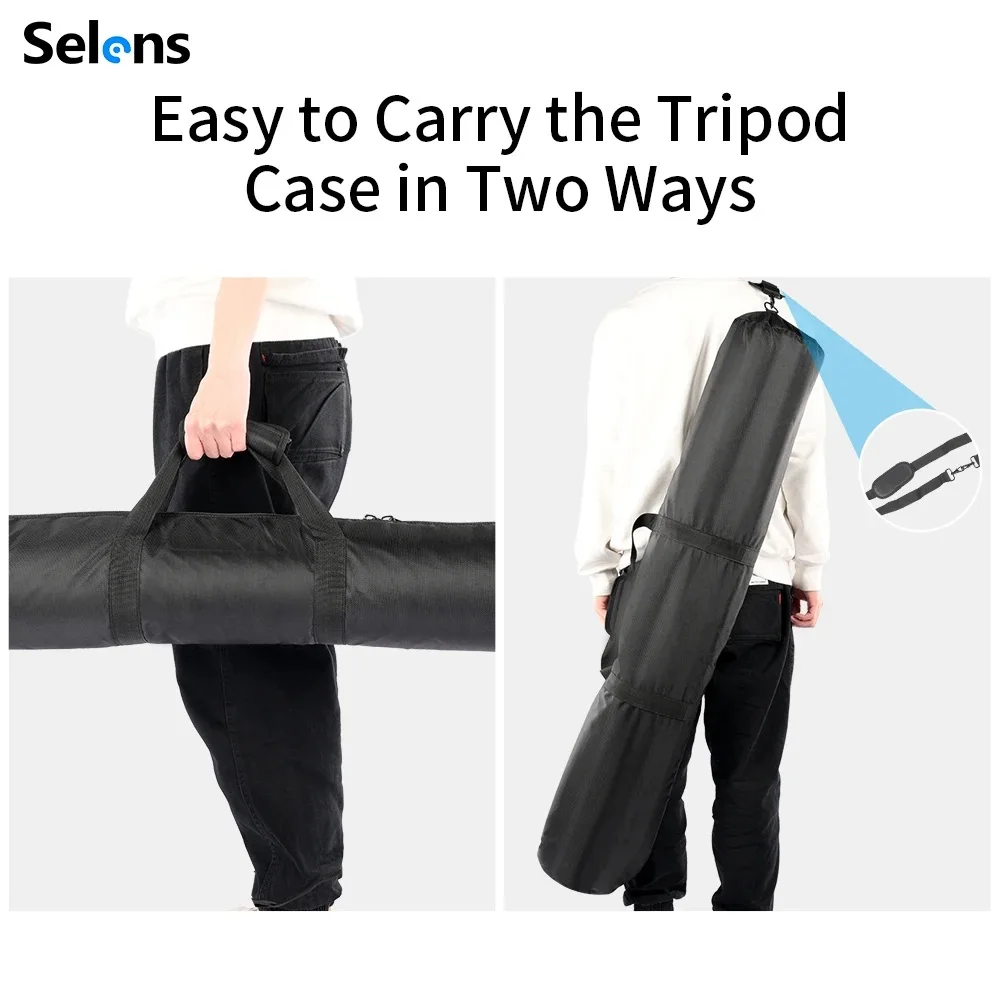 Selens Portable Black 70-125cm light stand tripod monopod camera case portable Monocular Telescope Rod Bag cloth photo bag