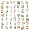 50PCS Fresh Plant Flower/Datura Stickers for Mobile Computers, Water Cups, Decorative Stickers for Laptops Waterproof  Stickers 2