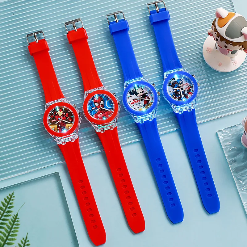 Luminous Disney Mickey Children's Watches Girls Silicone Strap 3D Cartoon Pricess Elsa Kids Quartz Clock reloj infantil ﻿ 4