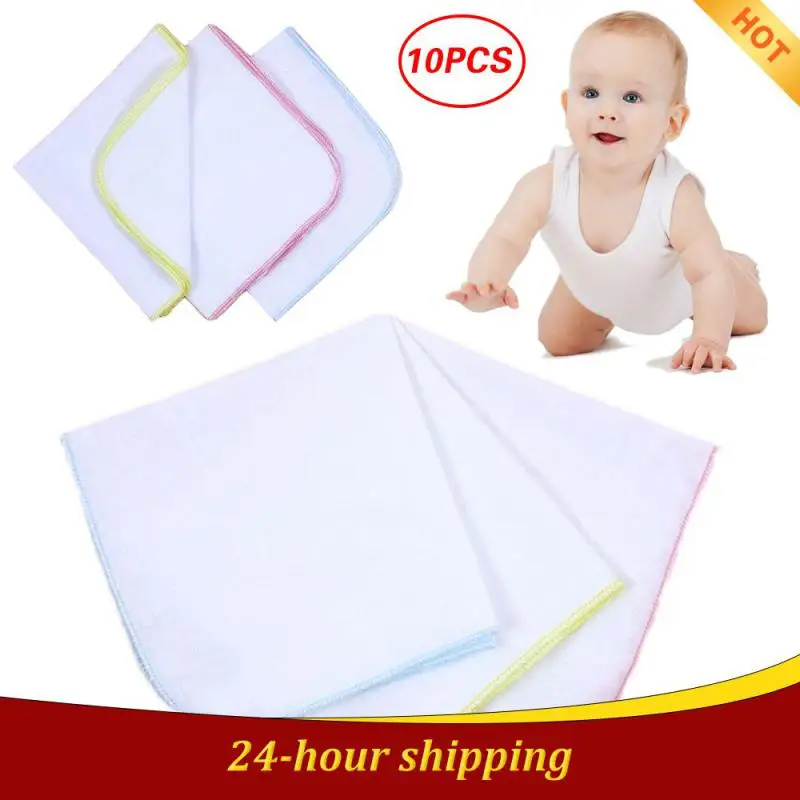 

Cotton Gauze Double Layer Small Square Towel Baby Boy Girl Solid Color Saliva Towel Random Color Dropshipping