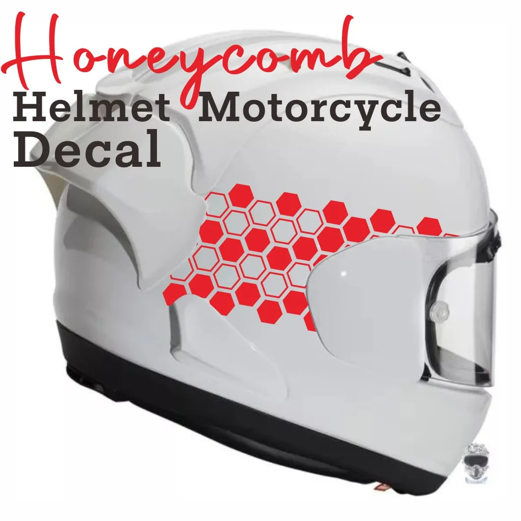 Honeycomb Vinyl Sticker For Motorcycle Tank Decor Tunning Decal Motor Helmet Honeycomb Stickers