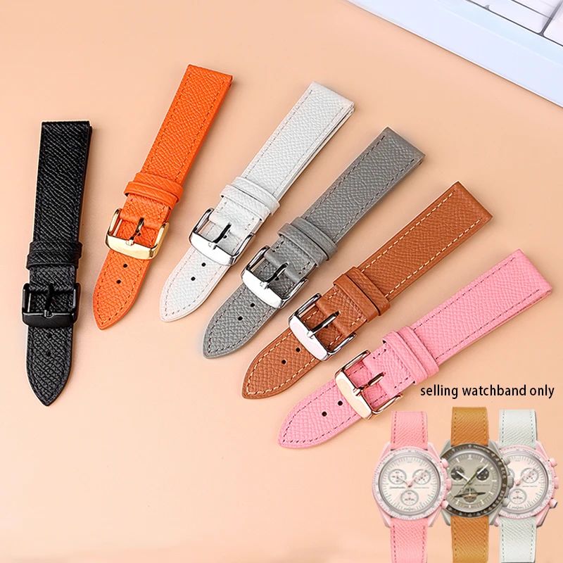 

20mm Leather Strap Watch For Swatch Quick Release Fashion Waterproof Men And Women Sports Bracelet Buckle