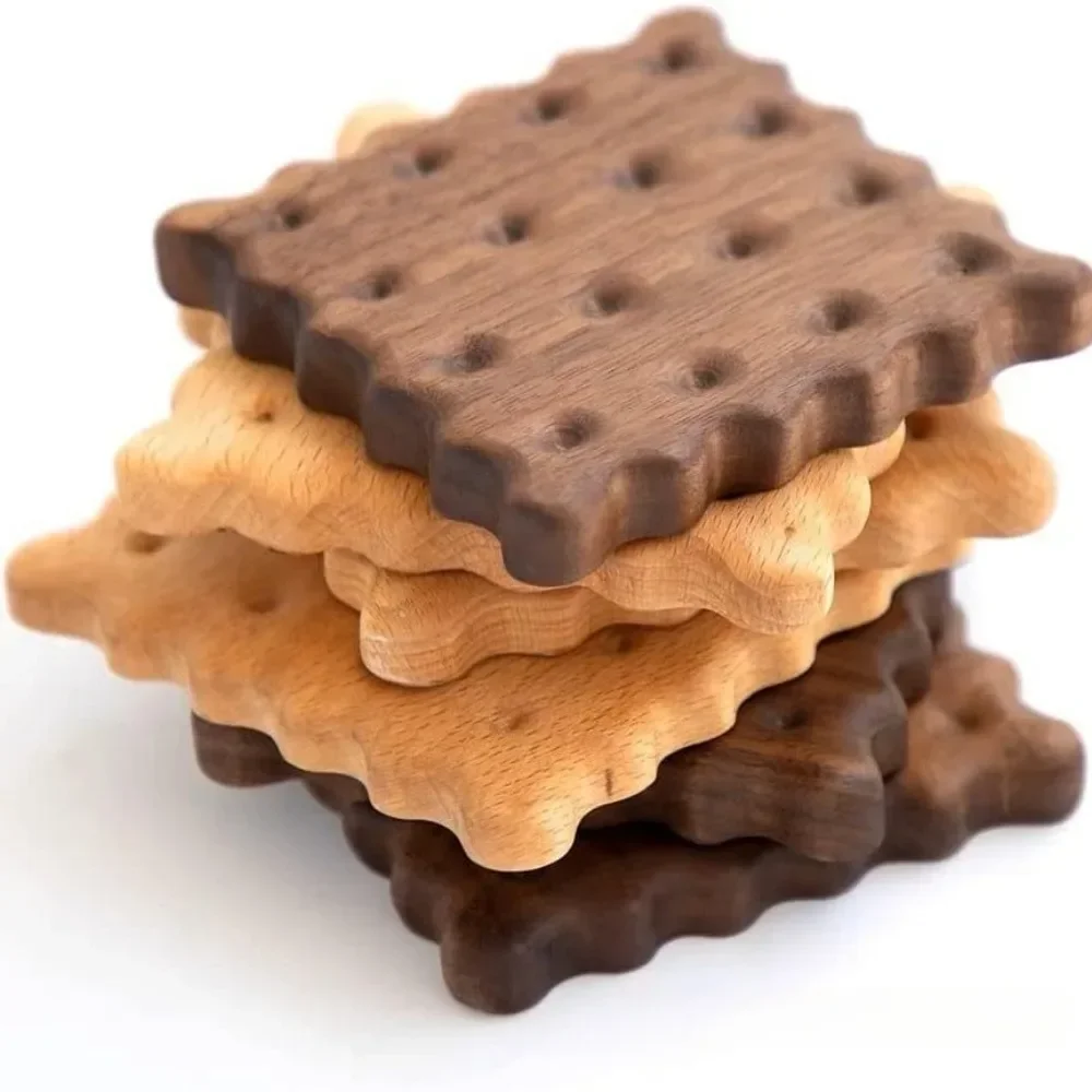 مجموعة قواعد أكواب البسكويت المصنوعة من الخشب الصلب، أكواب حصيرة كوب الماء والقهوة، سجادات طاولة عازلة للحرارة، ملحقات بار المطبخ