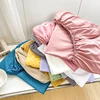 1Pc Fitted Bed Sheet With Elastic Band Solid Color Anti-slip Adjustable Mattress Cover for Single Double King Queen Bed 1