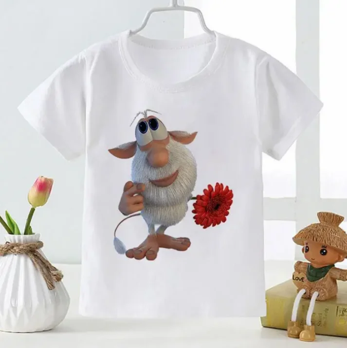 Cartoon Funny  Baby Clothes Pattern T-shirt Boys And Girls Soft White T Shirt Toddler Summer Fashion New Style Top Kids T Shirt 2