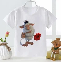 Cartoon Funny  Baby Clothes Pattern T-shirt Boys And Girls Soft White T Shirt Toddler Summer Fashion New Style Top Kids T Shirt 2