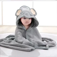 Serviette de bain pour tout-petits, peignoir pour bébé, couvertures pour garçons et filles, emmailloter avec capuche, lieux de dessin animé, sourire, literie pour enfants nouveau-nés 6