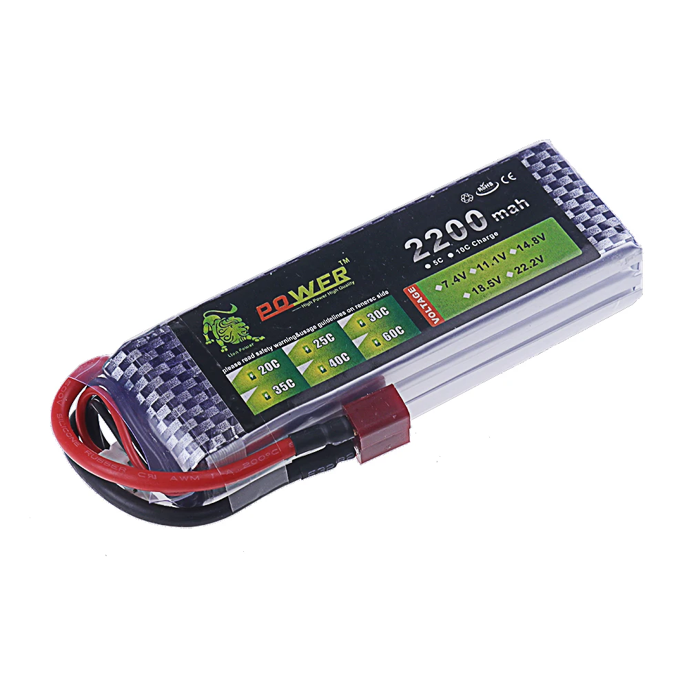 Batterie LiPo 3S 11.1V 1500mAh pour drone FPV, connecteurs XT60 et JST en gros plan