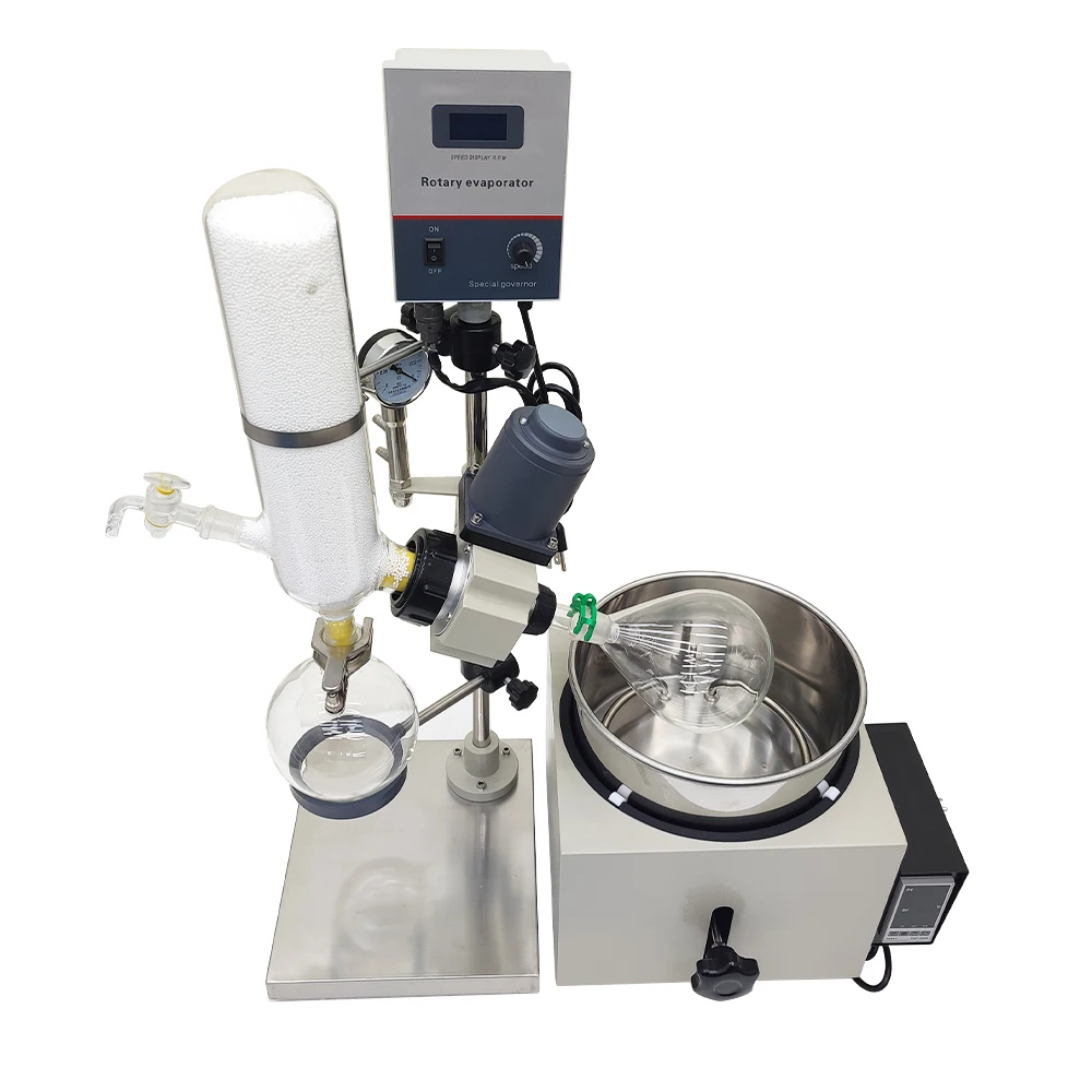 2L Rotary Evaporator Rotavapor Lab Manual Lifting Professional 0-120 R/min 110V Laboratory Heating Bath Evaporation Apparatus