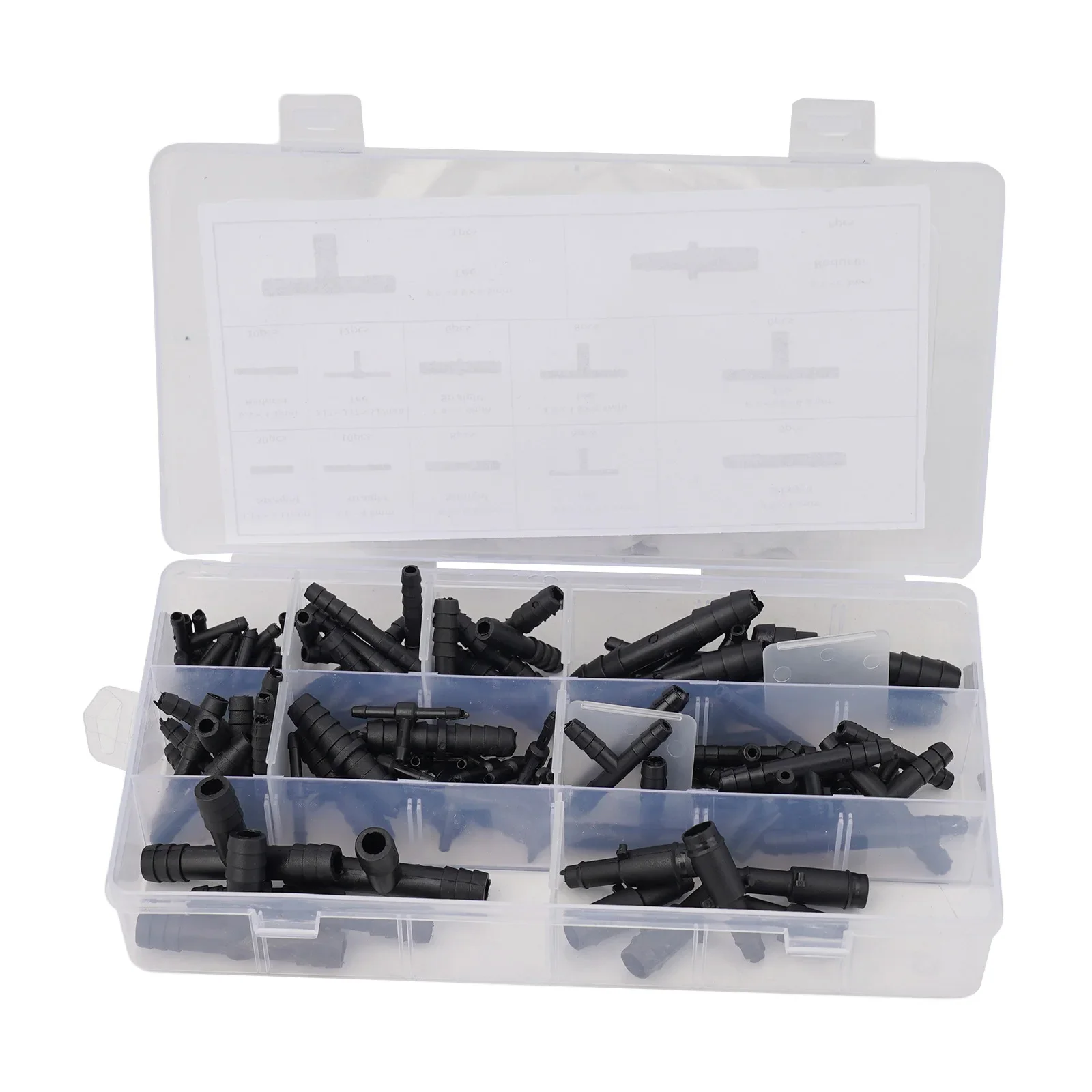 Automotive Vacuum Connector Kit 113PCS Vacuum Connector Assortment Automotive Vacuum Tubing Connector Tee Kit Water Spray Pipe Joints Car Wiper Connection Pipe automotive vacuum connector kit