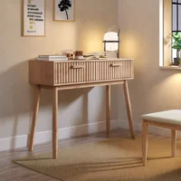 Table console multifonction en bois moderne, table d'appoint pour salon, chambre, bureau, table de canapé, couleur bois naturel 3
