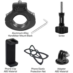 Aluminum Handlebar Mount for Action Cameras - Durable and Versatile Bike Accessory