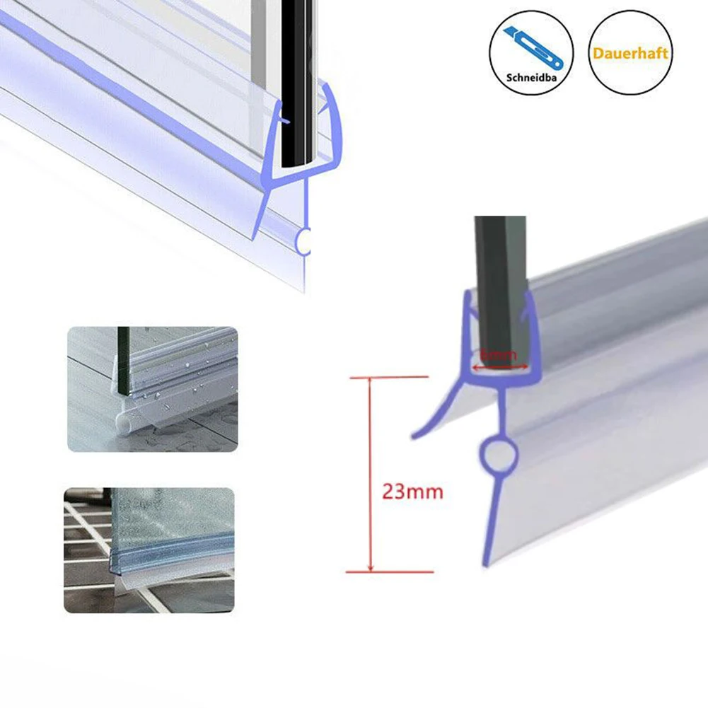 Description Picture 3 of itemWater Retaining Strip Shower Seal Rubber Strip Shower Seal Transparent Universal Water Barrier For Bathroom Glass Doors