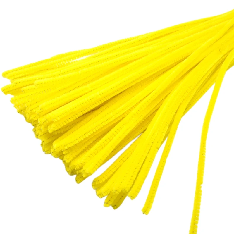 100pcs 6mm x 300mm Chenille Stems Twist Wire Stems Pipe Cleaners Children  Handmade Education Decorative Flowers & Wreaths