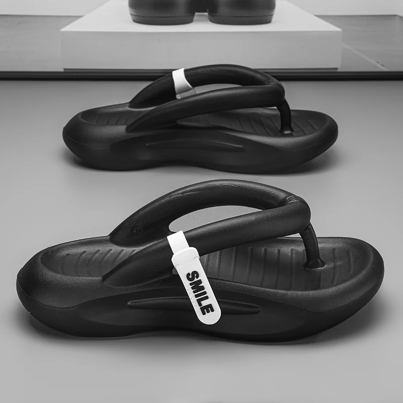 Men's Slippers Flip Flops Beach Slippers Thick Bottom Summer Outdoor Shoes Slides Thong Slippers Men Sandals Soft Shoes