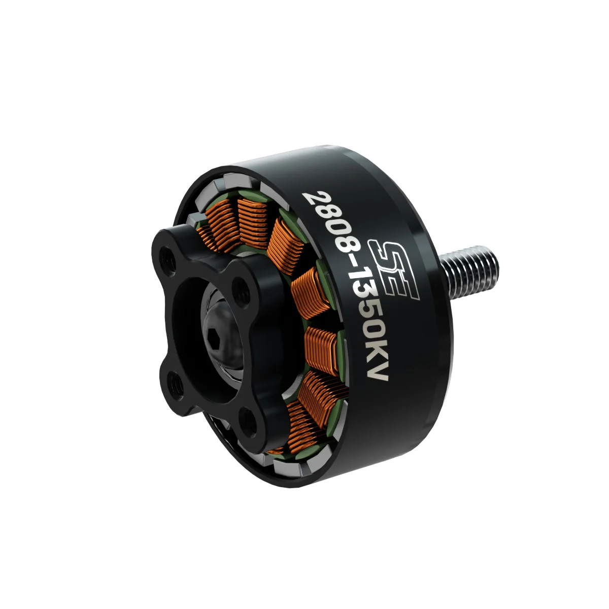 Moteur BrotherHobby SE 2808 1350KV FPV Professionnel maintenu dans une main, montrant sa taille.