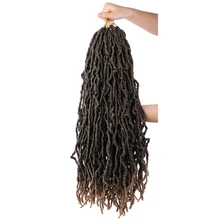 

Afica Girl Nu Locs Synthetic Crochet Braids Hair Goddess Braiding For Hair Extension 24 Inch 110g/Pack Pure Color Afro Curls
