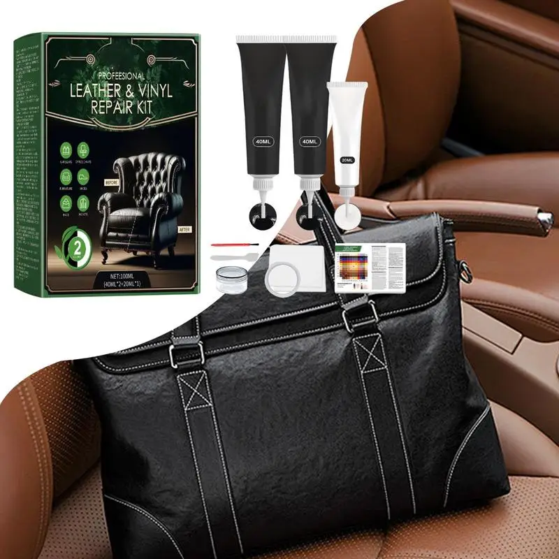 Leather Repair Gel Set Natural Leather Filler Repair Compound Quick Fix For Upholstery Sofa Jackets Car Maintenance Paste
