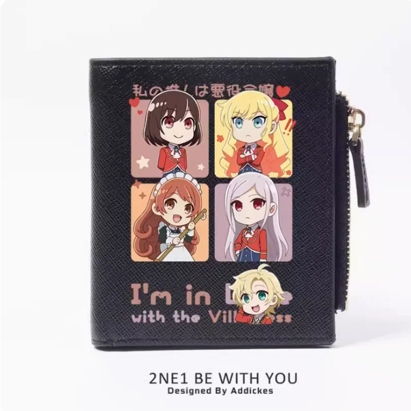 Anime I'm in Love with the Villainess  Zipper Fashion Wallets PU Purse Card Holder Money Bag Gift B784 Cosplay