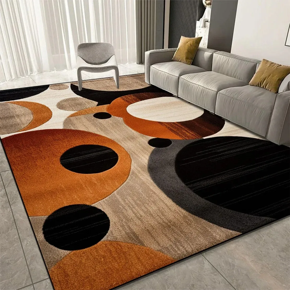 Large Geometric Soft Non-Slip Area Rug 3