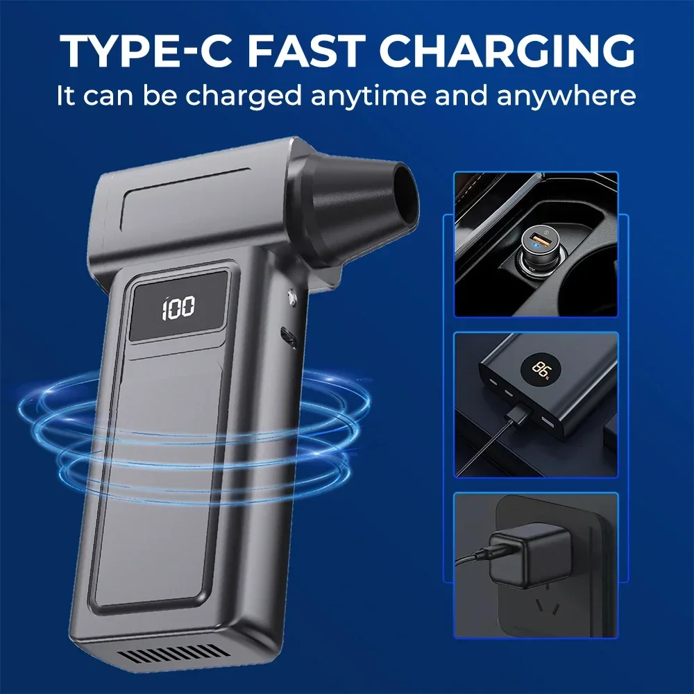 Xiaomi Powerful 1000000RPM 65m/s Air Vortex Brushless Protable Blower Dust Cleaner With Smart Display Brushless Electric Blower