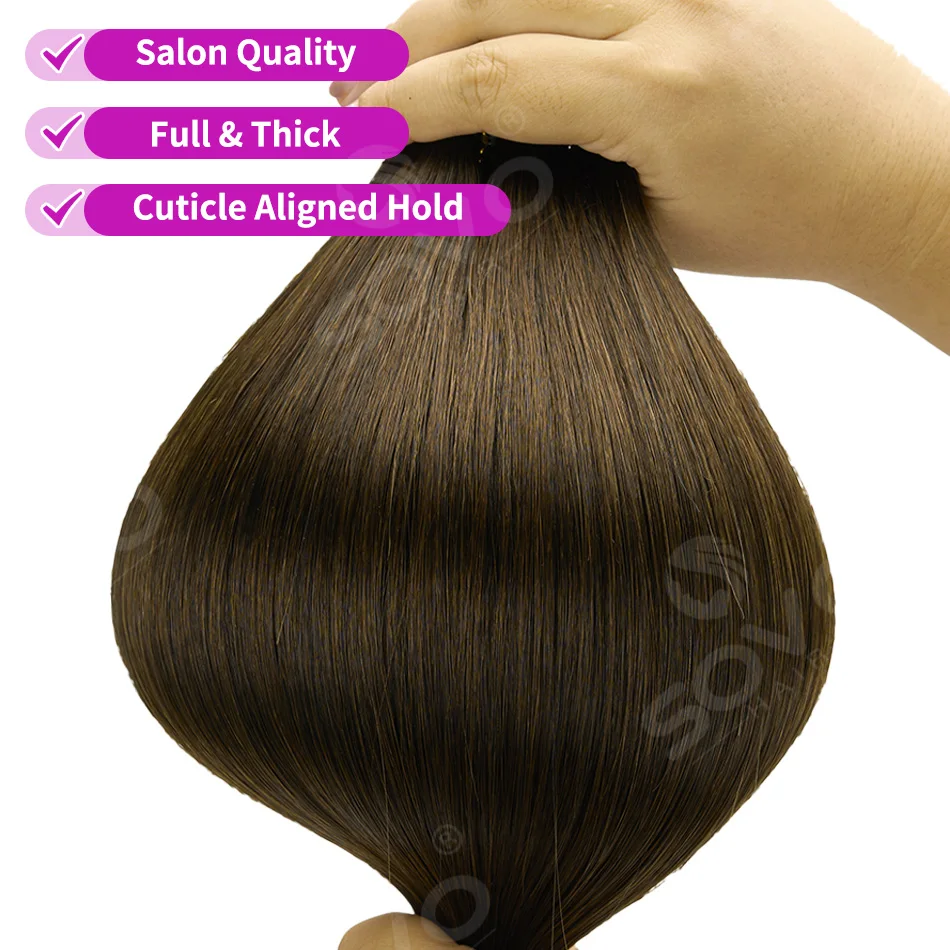 110G Tape PU Clip In Hair Premium Remy Clip In Human Hair Extensions 7pcs Clip-on Hair 14"-24" Balayage Ombre Mocha Brown Black 3