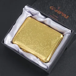 Gold - Plated Luxury Cigarette Case - Moisture - Proof Giftable Metal Smoking Box (With case)