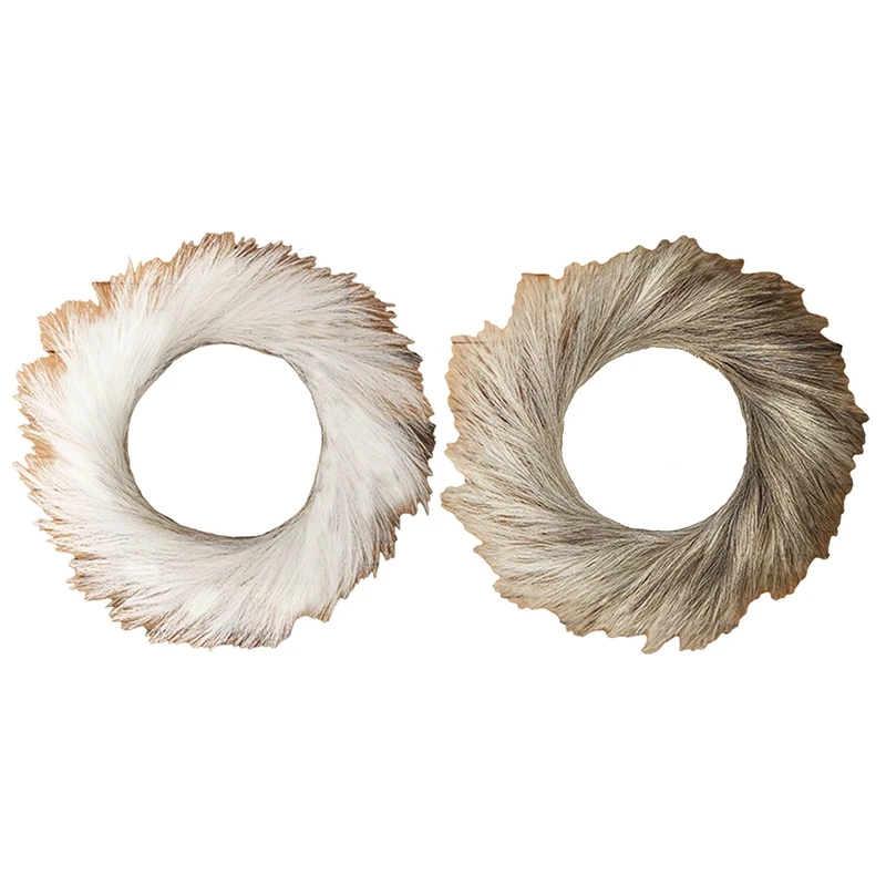 

Искусственная пампасная трава венок для рождественского декора-24-дюймовый осенний венок с 11-дюймовым внутренним кольцом, фермерский венок
