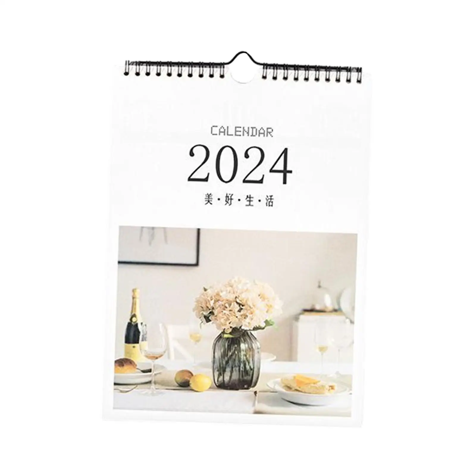 Coil Wall Calendar Hanging Hook Hanging Planning and Organizing Monthly Calendar for Bedroom New Year Business Holiday School