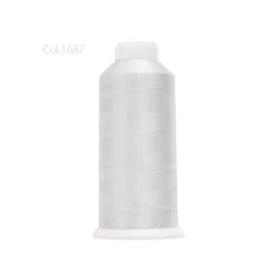High-Quality 120D/2 Polyester Embroidery Thread - 4,000 Meters - 80 Vibrant Madeira Colors (1687 Silver)