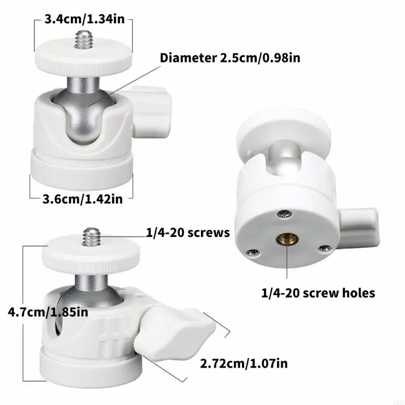 E28C Small Mini Ballhead Mount for Cameras Aluminum Quick Positioning Adapter
