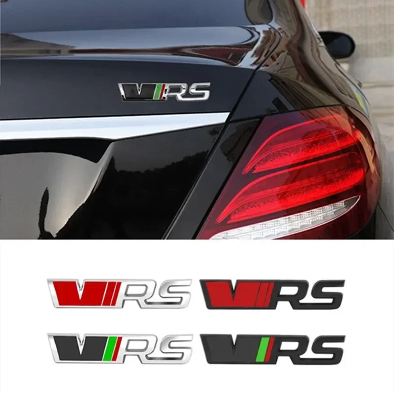 Metallo Vrs Logo Posteriore Tronco Boot Badge Emblema Adesivo Decalcomania Per Skoda Octavia Kamiq Kodiaq Karoq Rs Superb Fabia Rapid Favorit
