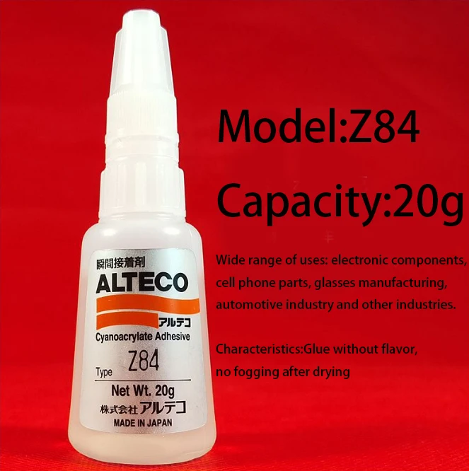 Alteco Z114 Z84X 접착제, 금속 고무 송진, 아크릴 가죽, 세라믹 스톤, 크리스탈 유리, PC, ABS 섬유, 기타 재료 본딩