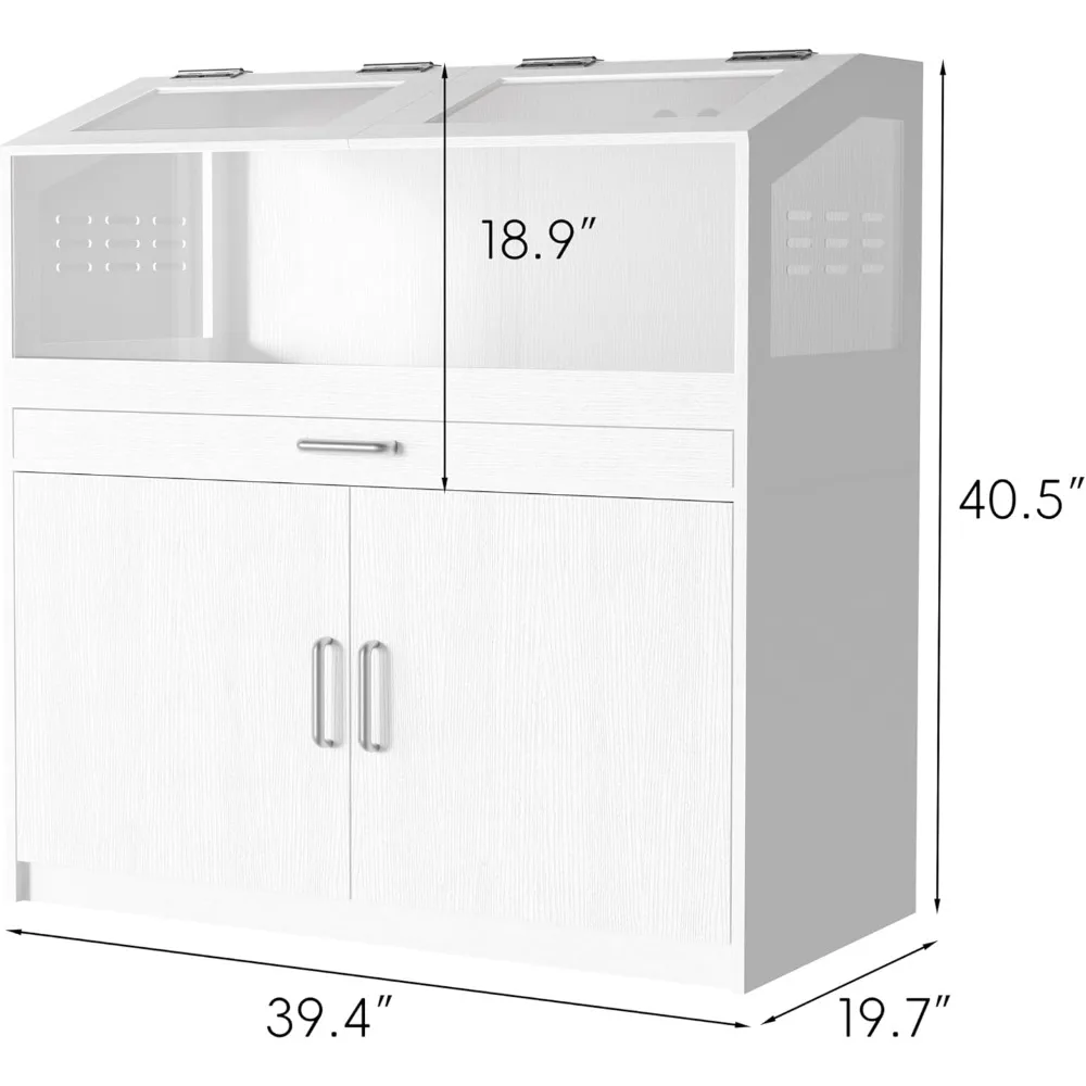 Hamster Cage with Storage Cabinet, Guinea Pig Cage for Small Animals, Large Hamster Cage and Habitat with Easy View Acrylic 6