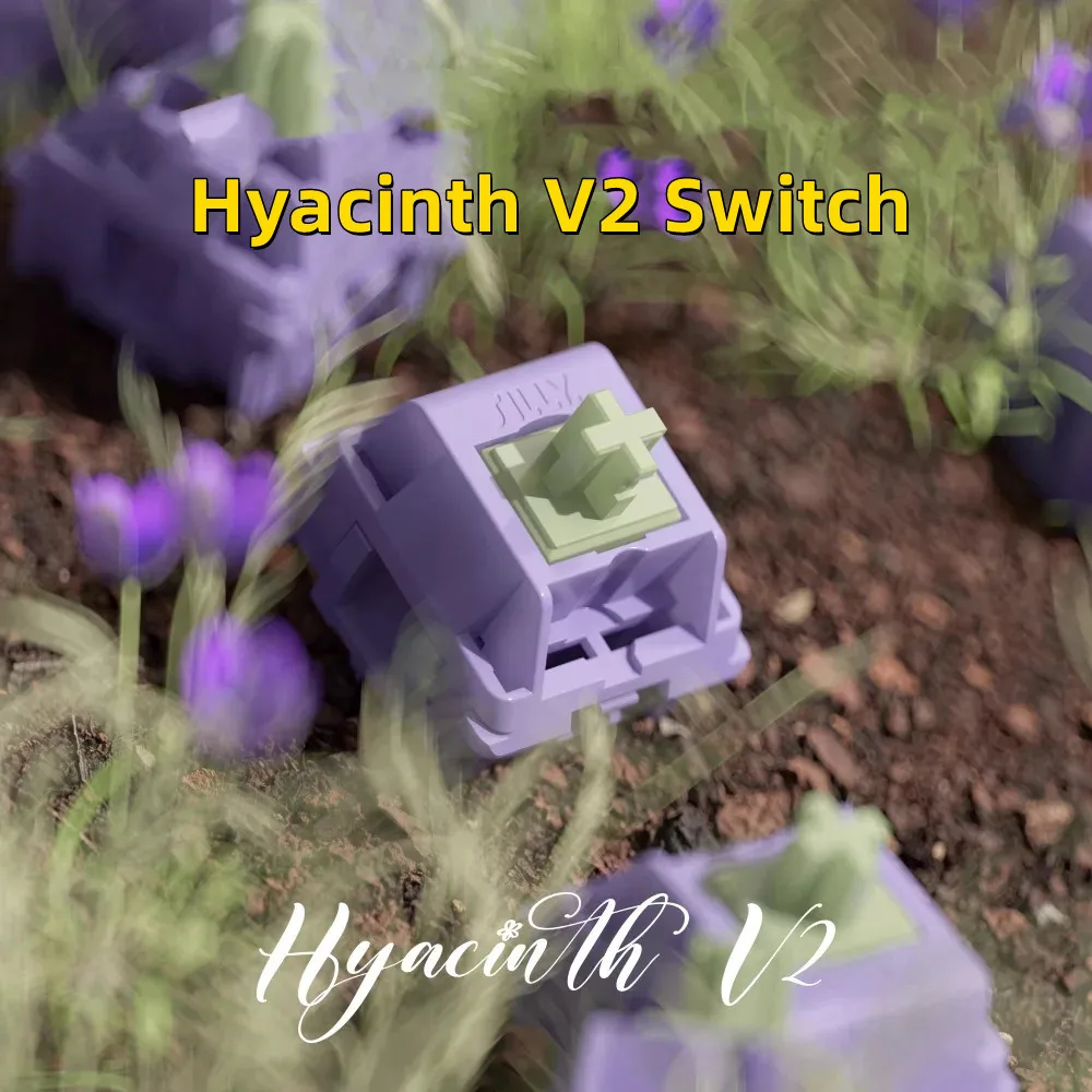 【In Stock】 Sillyworks HMX Hyacinth V2  (10-Packs) Linear Switch Nylon Five Pins Switch For Mechanical Or Gaming Keyboards mechanical keyboard wired usb 87 keys blue red switch gaming keyboards anti ghosting for desktop russian pc