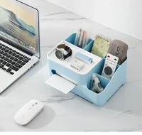 Multifunctional Tissue Storage Box Cover Napkin Holder Sundries Ontainer Stationery Organizer for Bedroom Office Bathroom Vanity 2