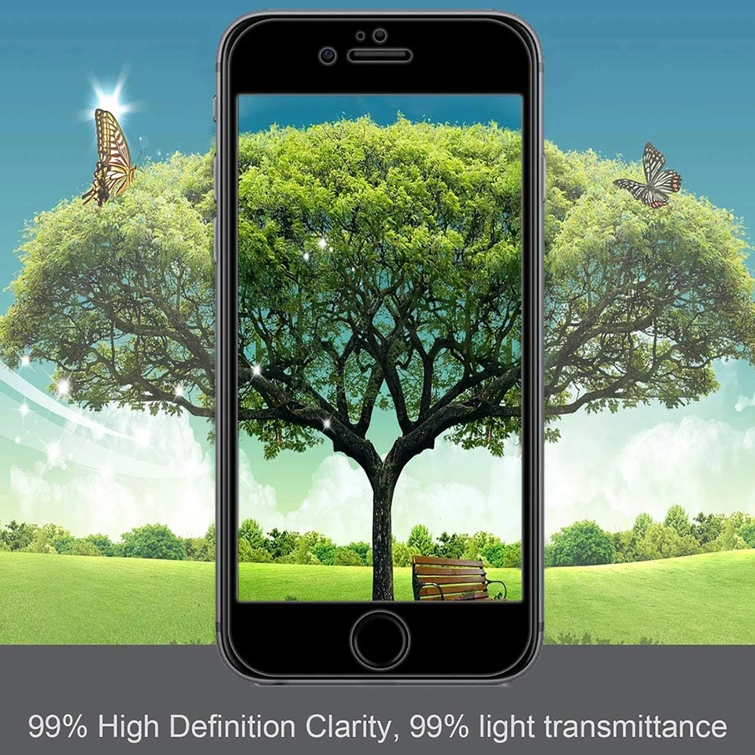 3-Pack White Tempered Glass Screen Protectors