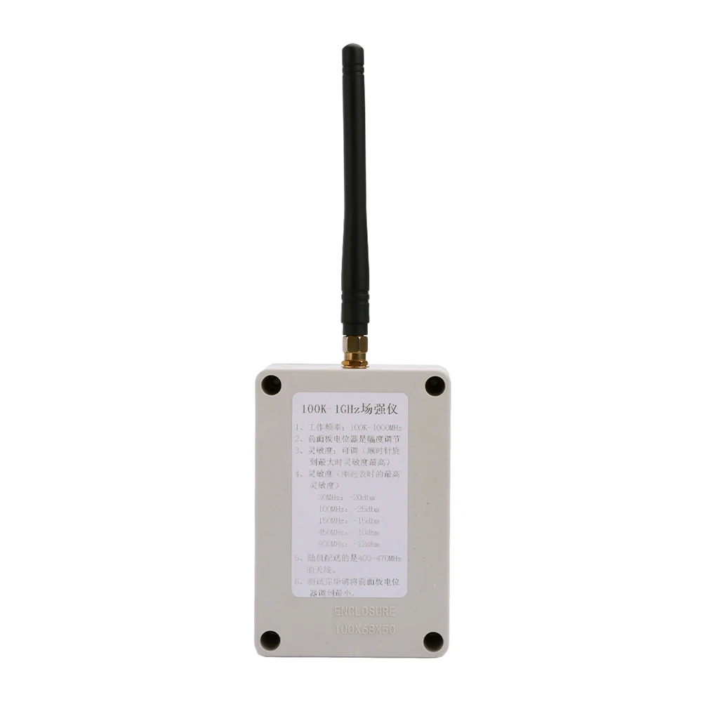 100KHz-1000MHz/1GHz Field Strength Indicator Meter RF Signal Level Meter + Antenna 5