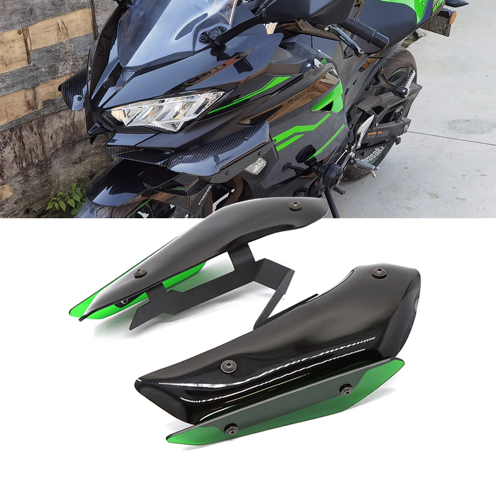 For Kawasaki Ninja 400 DOWNFORCE SPOILERS Aerodynamic Wing Kit Fixed