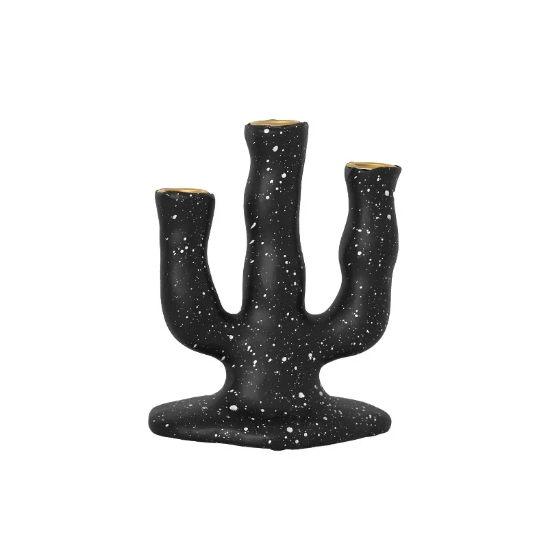 

Ink Dot Resin Candle Holders Candlestick Photography Table Candle Stand Exquisite Candlestick Nordic Table Home Decor