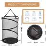 Folding Dirty Laundry Sorting Basket Large Mesh Yarn Storage Bag Frame Bucket Laundry Organizers Storage Pouch Storage Organizer 6