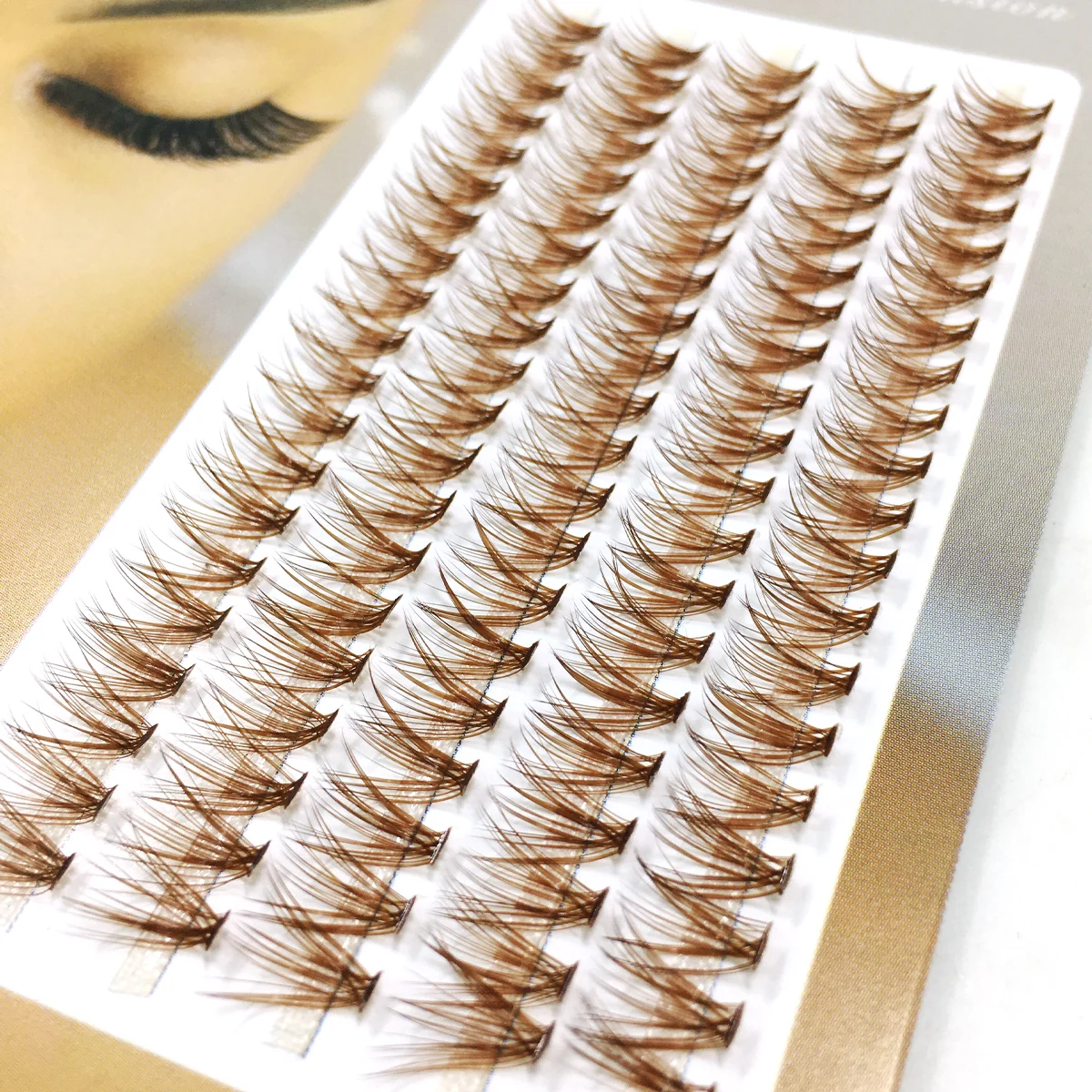 Nuovi Fan Prefabbricati 30D/40D 4 Colori Volume Ciglia 100 Fan Extension Ciglia Volume Fan 8-16Mm Ciglia Russe