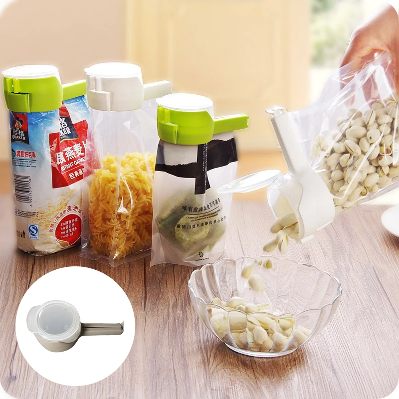 

Snack Sealing Clip Fresh Keeping Sealer Clamp Plastic Helper Food Saver Travel Kitchen Gadgets Seal Pour Food Storage Bag Clip