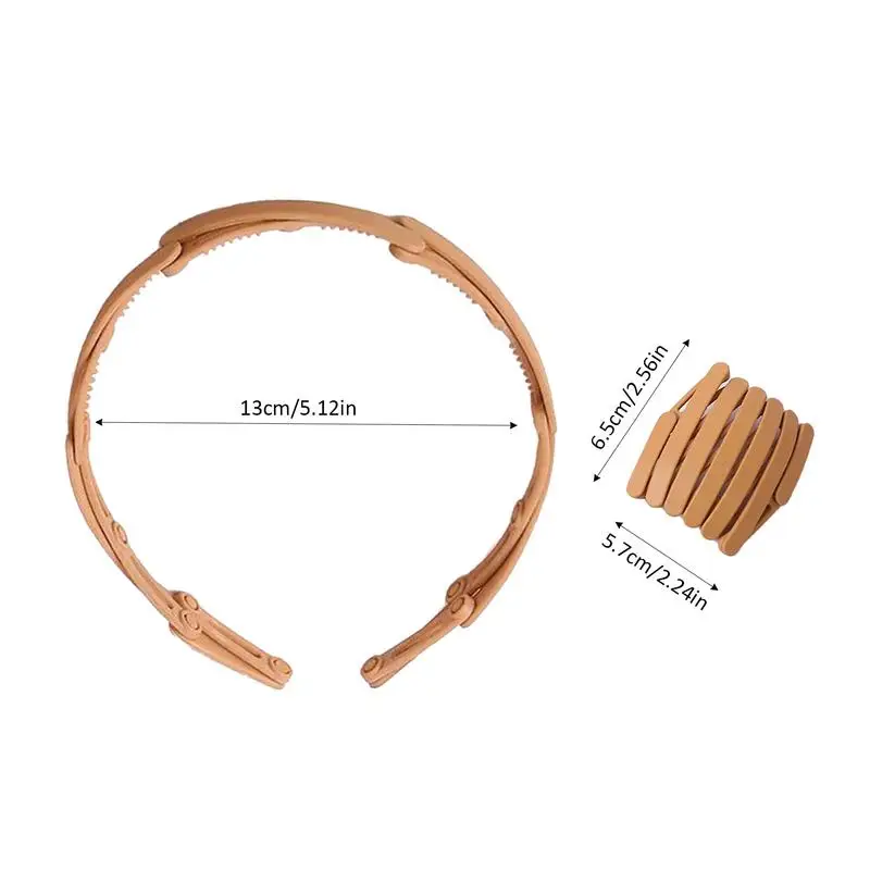 Retractable Pocket Hair Bands Portable Telescopic Folding Headband Foldable Travel Headband Multipurpose Hairband Hair Clips